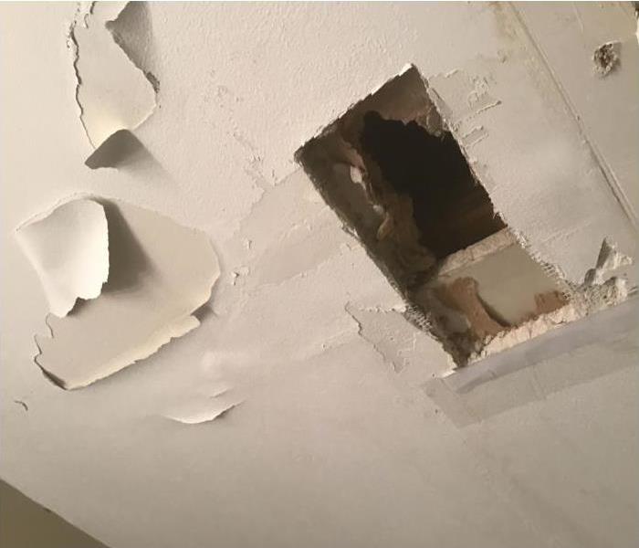 ceiling chipping from water damage