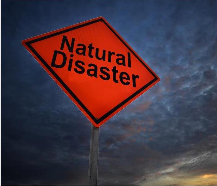 orange natural disaster sign
